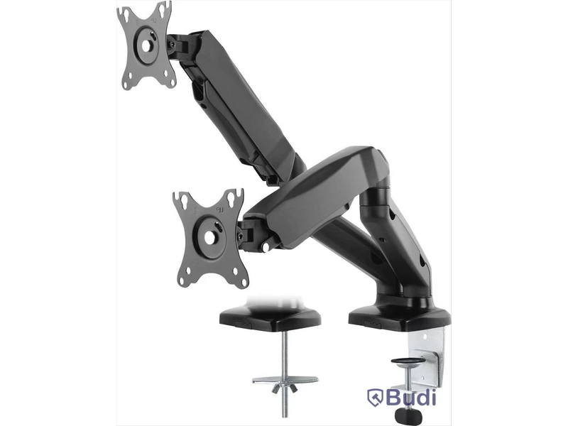 Skärmfäste DELTACO Office, Fäste Dual Desk Gas Spring 17-32 tum