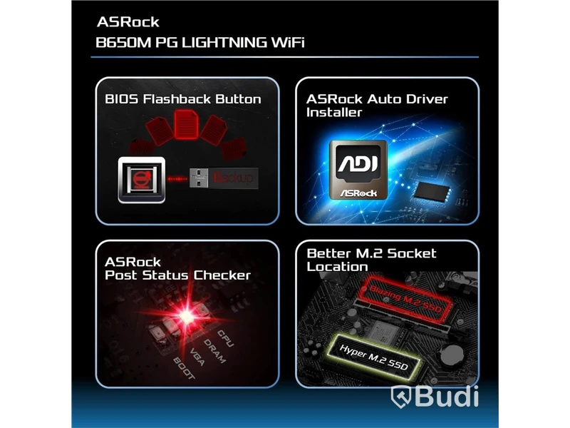 Moderkort ASRock B650M PG Lightning WiFi