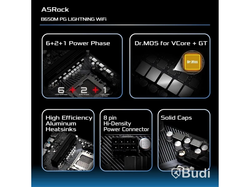Moderkort ASRock B650M PG Lightning WiFi