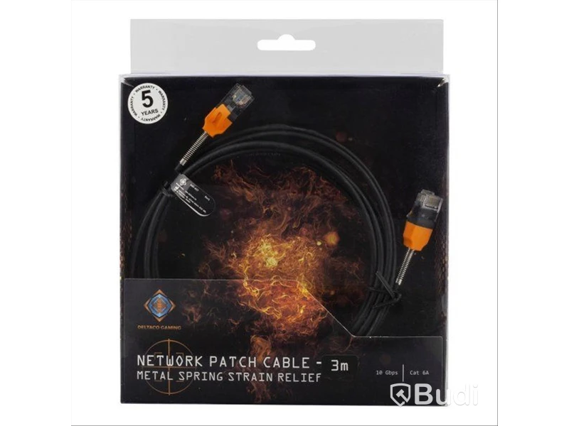 8 st. Nätverkskabel Deltaco Gaming (Svart)