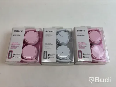 3 st. Hörlurar Sony MDR-ZX110AP, olika färger