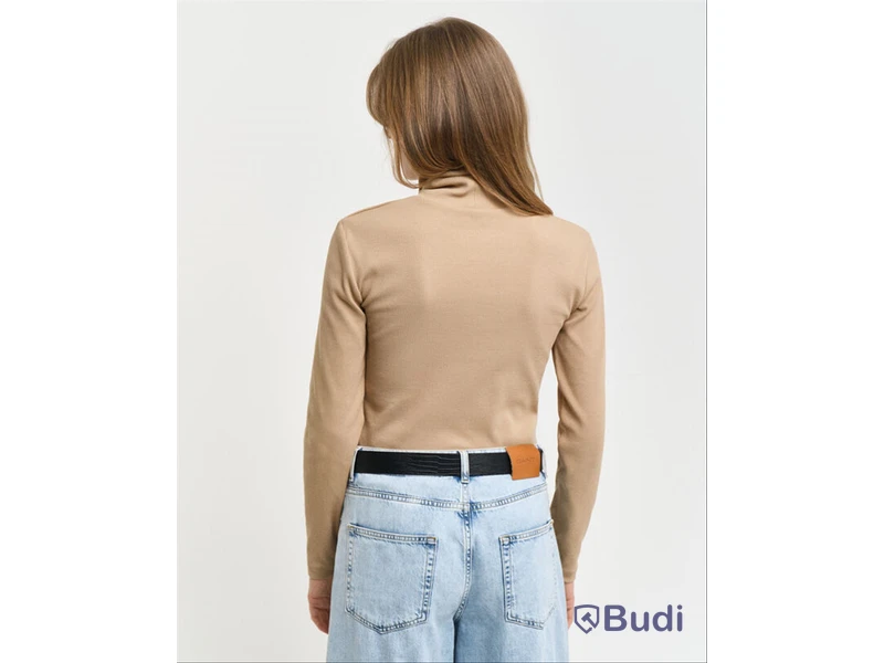 Slim rib turtleneck Gant, carmel beige, stl. XS