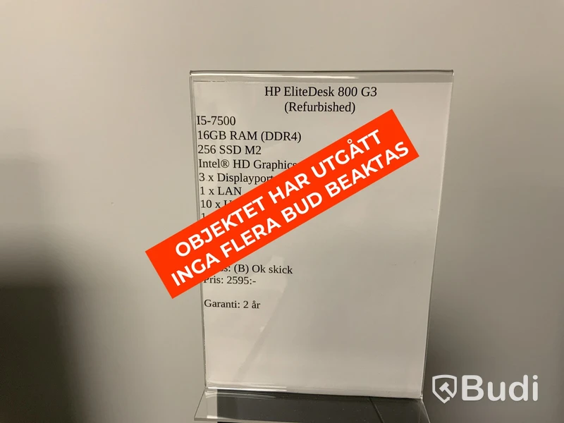 Stationär dator HP EliteDesk 800 G3 inkl. skärm