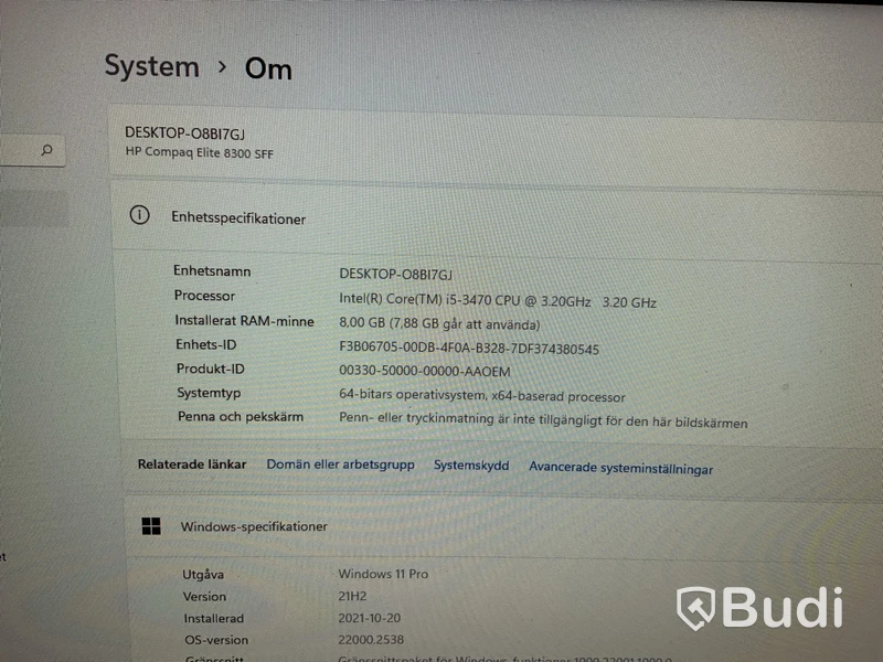 Stationär dator inkl. skärm och skrivare