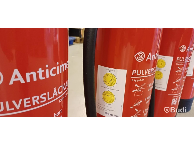 Brandsläckare - pulver 6 kg - 2023 - 4 st