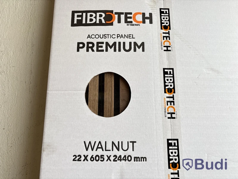 2 st. Akustikpanel Fibrotech, valnöt