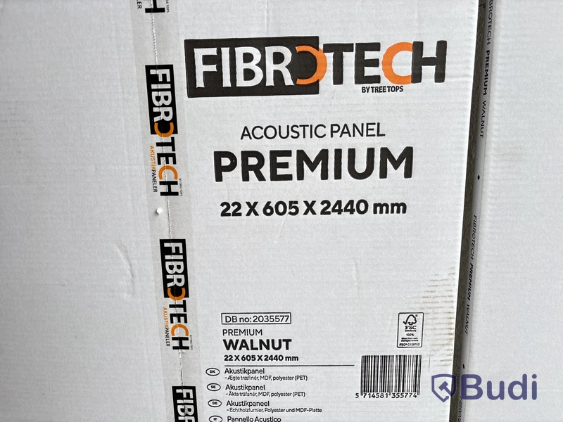 2 st. Akustikpanel Fibrotech, valnöt