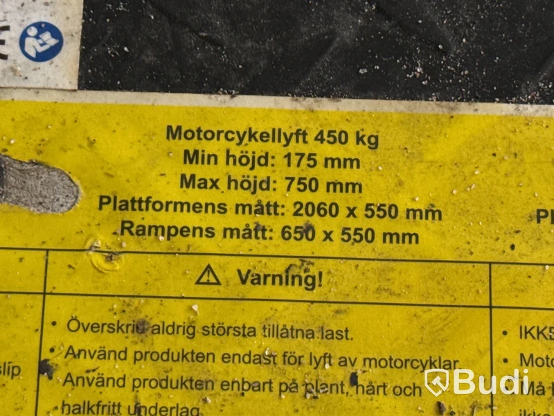 Motorcykellyft 450 kg