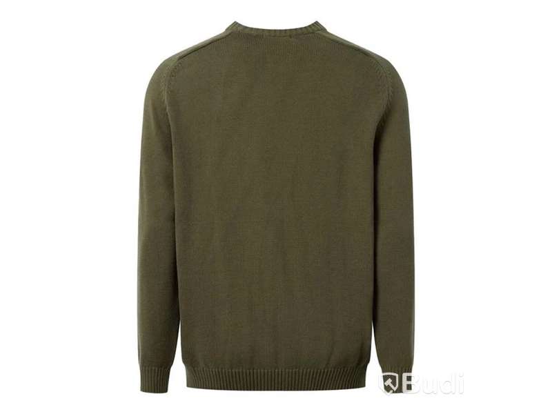 Tröja Cotton Apparel Knowledge, crewneck, olivgrön, stl. S