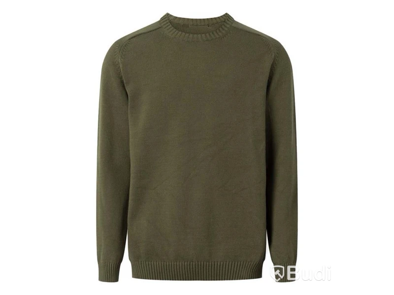 Tröja Cotton Apparel Knowledge, crewneck, olivgrön, stl. S