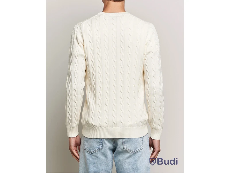 Tröja Gant, cotton cable knit, kräm/off white, XXXL