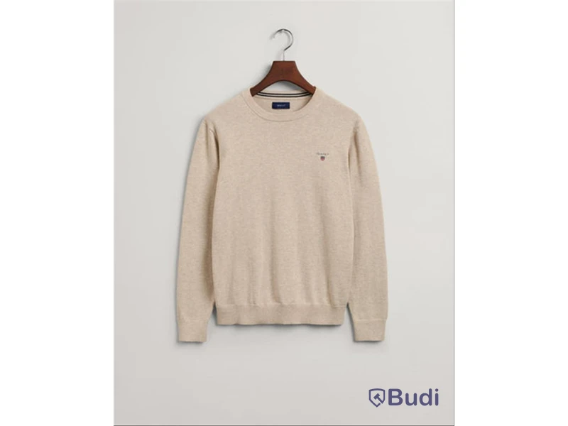 Tröja Gant, Apperal Classic Cotton c-neck, ljus beige, stl. XXL