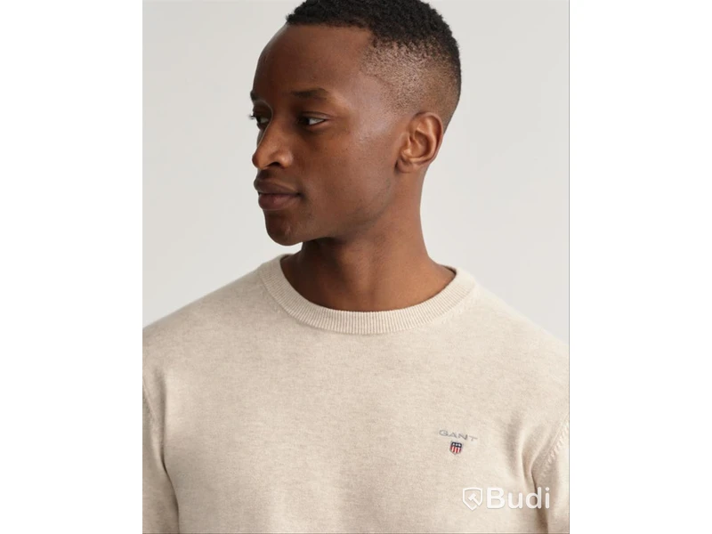 Tröja Apperal Classic Cotton c-neck Gant, ljus beige, stl. XXL