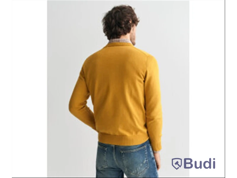 Tröja Classic cotton C-neck Gant, maple yellow, stl. M