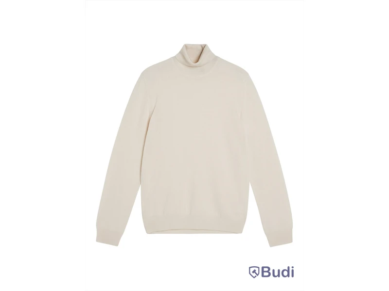 Polotröja Turtleneck i Merino ull J.Lindeberg, beige, stl. XL
