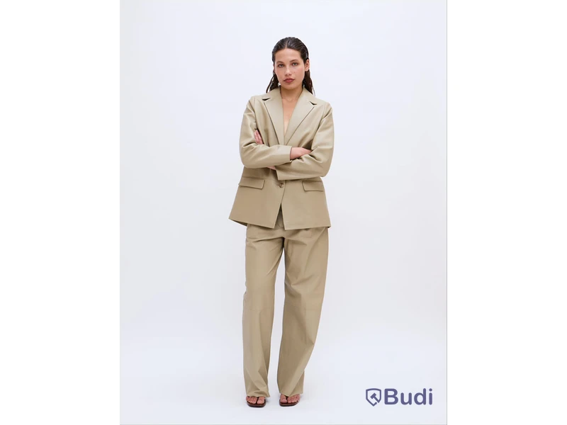 Blazer Harrum Fine leather 2NDDAY, twill/ljus grön, stl. 36