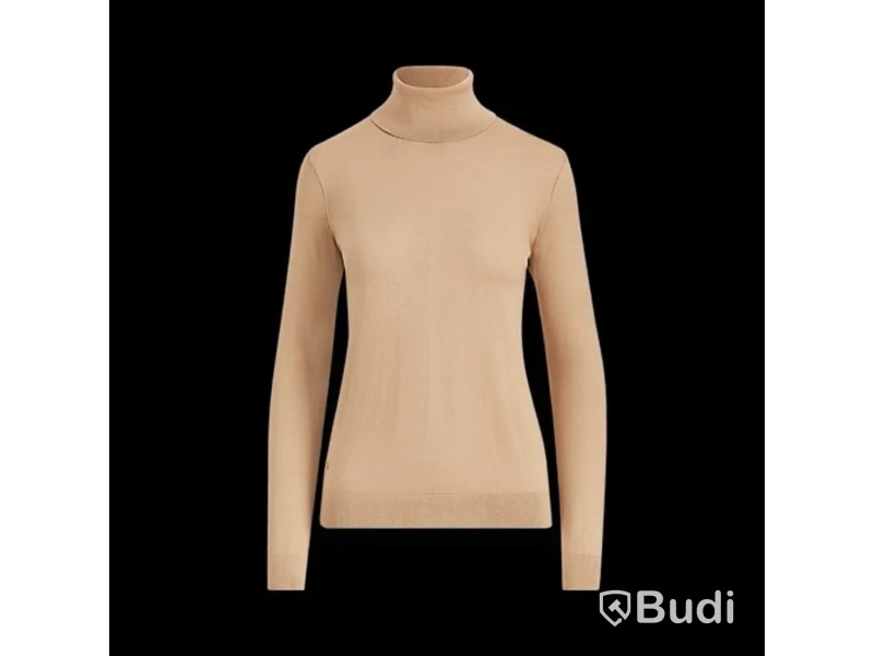 Polotröja Turtleneck Lauren Ralph Lauren Classic Camel/beige brun, stl. XS