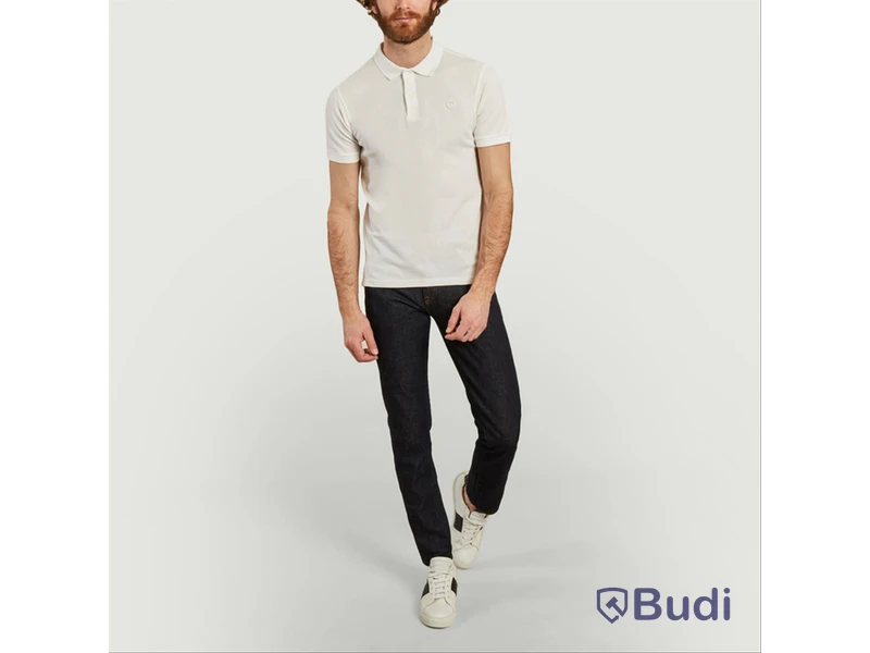 Pikétröja Linen Rowan Polo, bright, white, stl. M