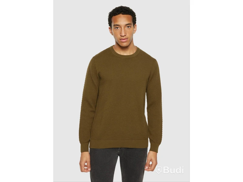 Tröja Bubble Knit Crew Vagan Reg, brun, stl. XL
