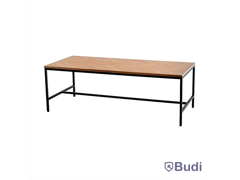 1 st. soffbord, Fishbone, 135x60 cm, höjd 46 cm, oljad fanérad ek, fiskbensmönstrat