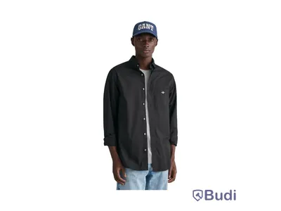 Skjorta Gant, Reg Popplin Shirt, svart, stl. S
