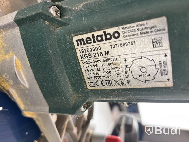 Kap- och gersåg Metabo, KGS 216 M