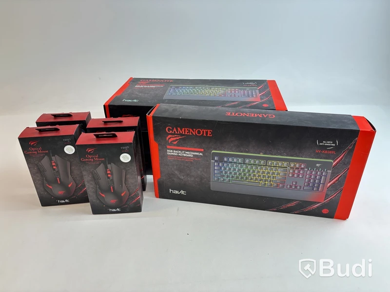 4 st. Gaming Tangentbord och 4 st. Möss Havit