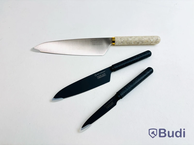 Knivset 3-delar Bon Centuri, Marble white och Granit Black