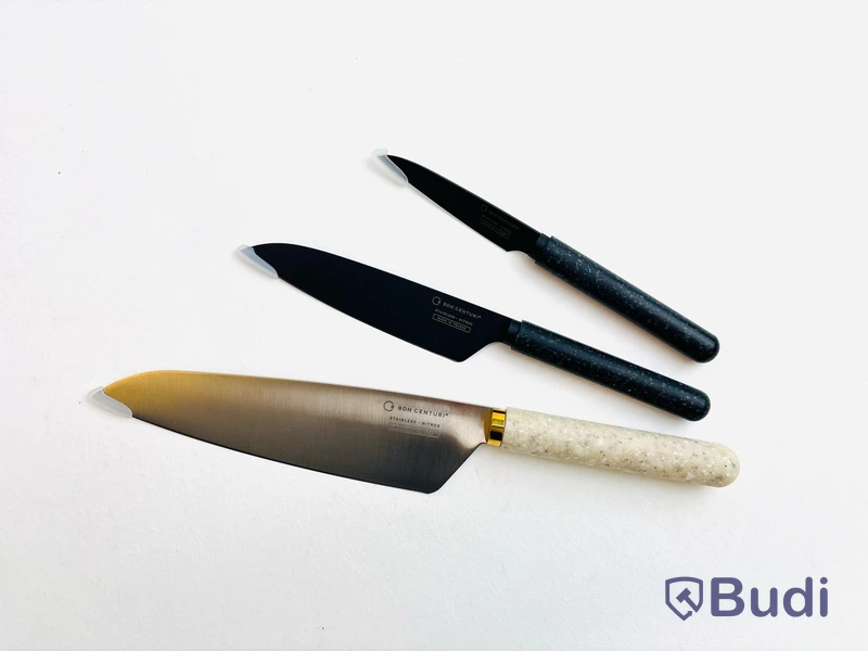 Knivset 3-delar Bon Centuri, Marble white och Granit Black