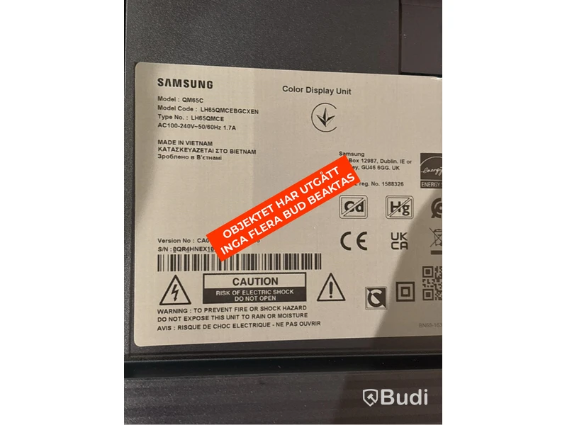Skärm, Samsung, 65 tum
