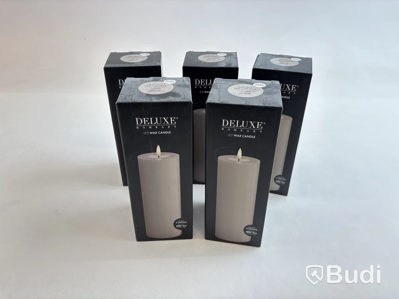 5 st. LED-blockljus Deluxe Homeart