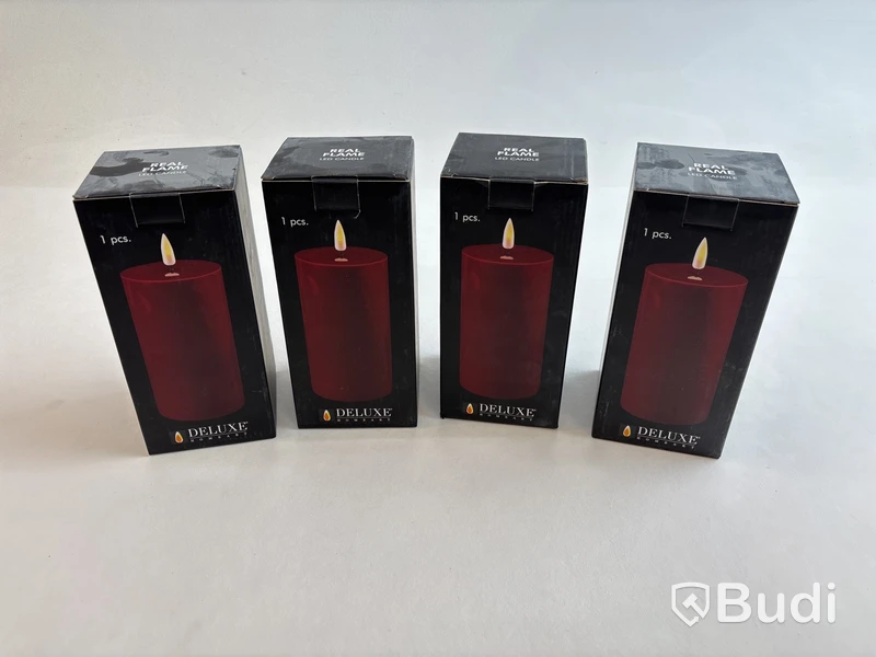 4 st. LED-blockljus Deluxe Homeart