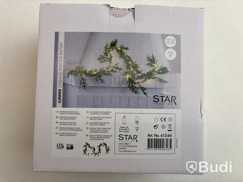 2 st. LED-ljus och LED-slinga girlang, Star