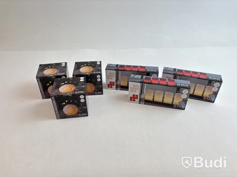Parti med LED-blockljus och LED-snöboll Star trading, olika modeller
