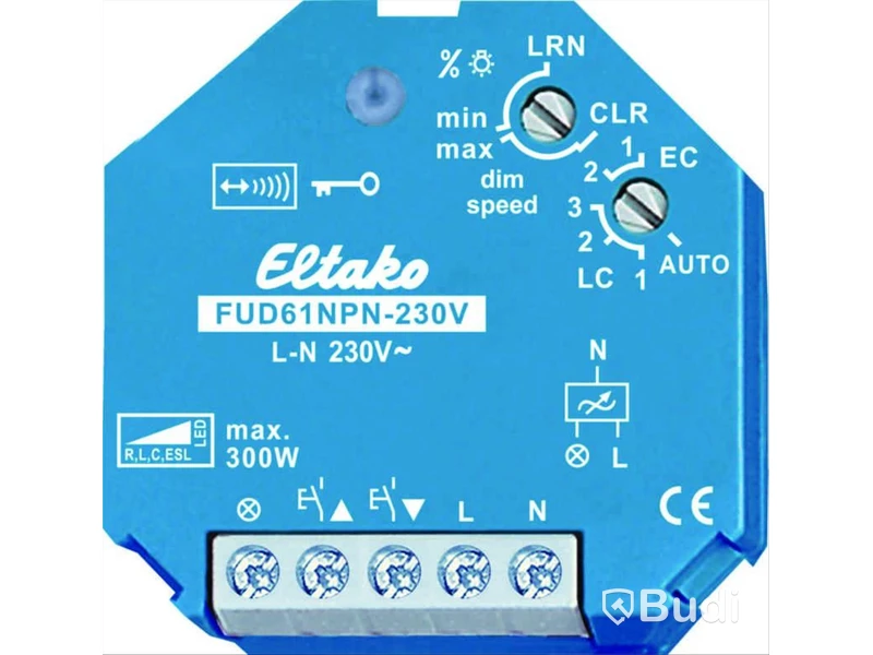 Universall Dimmer puck Eltako, 0-300W/100W, FUD61NPN-230V