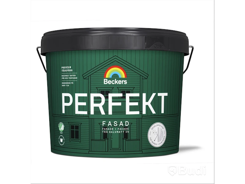 Fasadfärg Beckers, Perfekt Fasad Bas A 9L, halvmatt