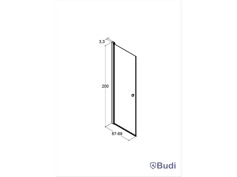 Duschdörr Scanbad, Flexi 70 cm