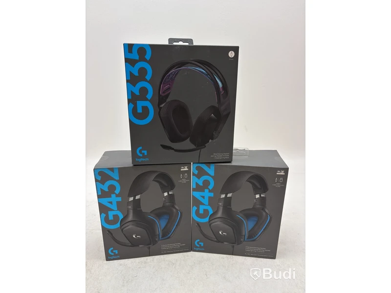 3 st. Gamingheadsets Logitech, olika modeller