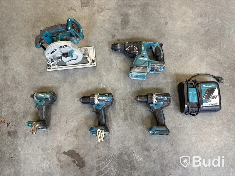 5 st batterimaskiner Makita