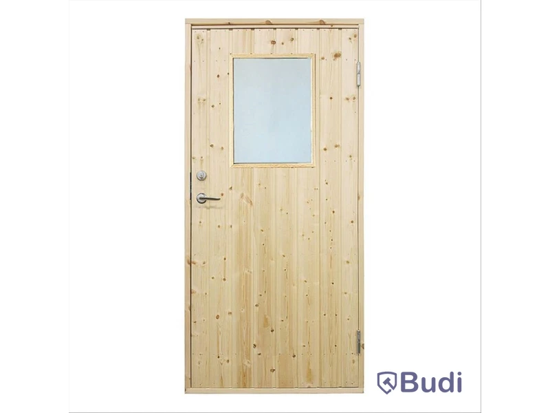 KALLFÖRRÅDSDÖRR VIBOSTUGAN 9X20 HÖGER RAK PANEL GLAS 10°