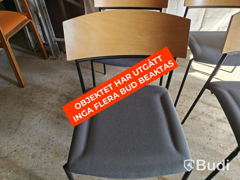 6 st. stapelbara stolar