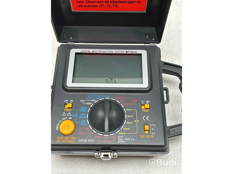 Multifunktionsmätare MFT5010, inkl. röd förlängningskabel för testsladd