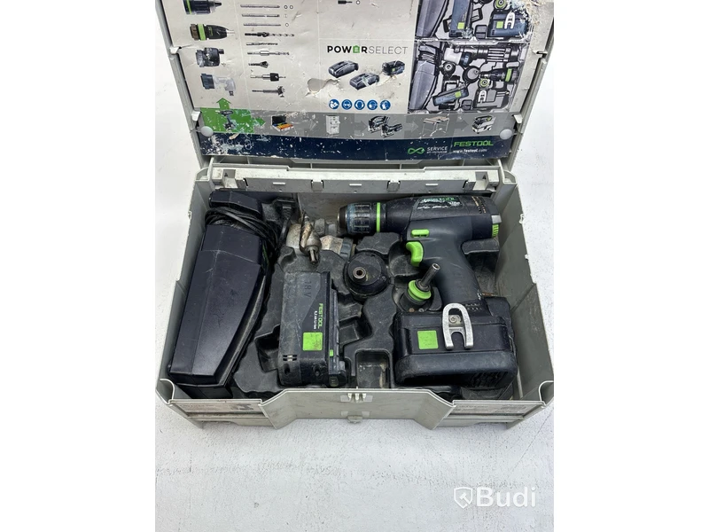 Skruvdragare Festool T18+3, inkl. centrumborrar och hålsågar