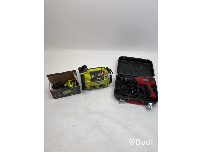 Tryckluftspump och Varmluftpistol Ryobi