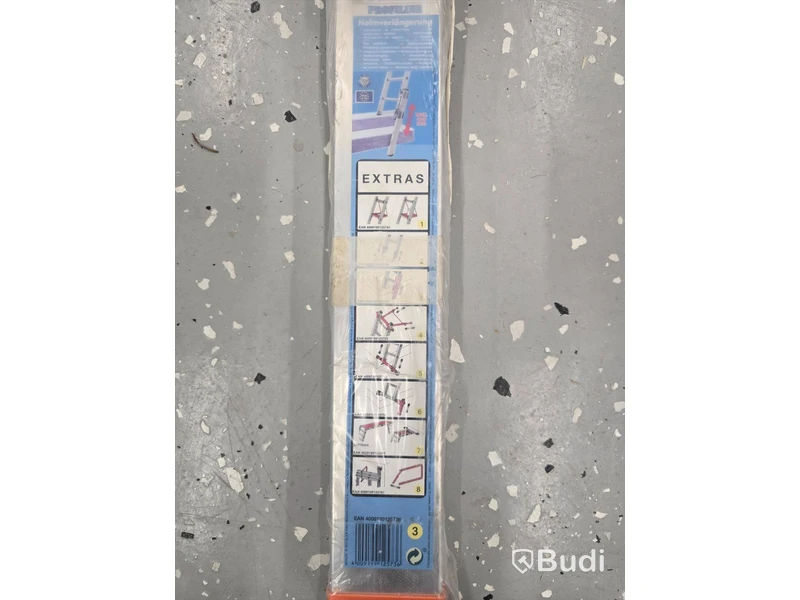 2 st aluminiumstegar samt sidoförlängare.