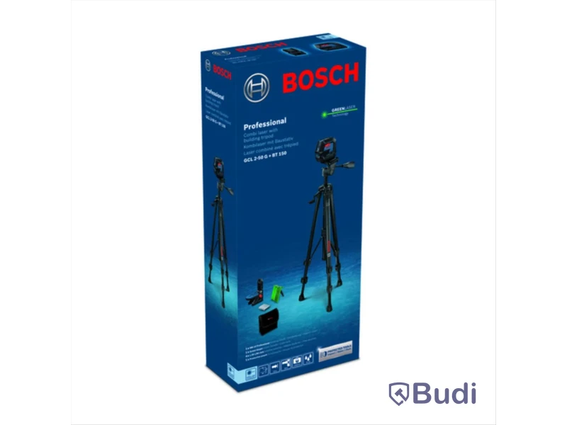 Kombilaser grön Bosch, GCL 2-50, RM10/BT150 0.58 KG IP 64