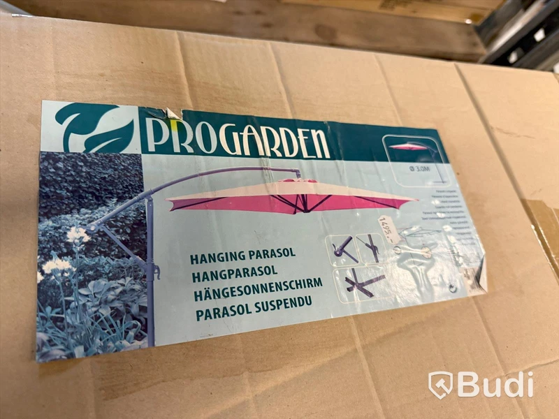 Ny Parasoll Progarden 270 cm Rosa