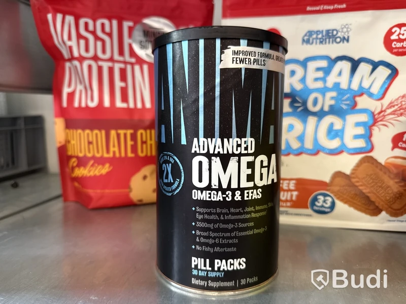 Proteinpulver, Pre-workput shots, omega 3 etc.