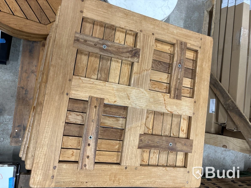 22 st. Bordsskivor, massiv teak