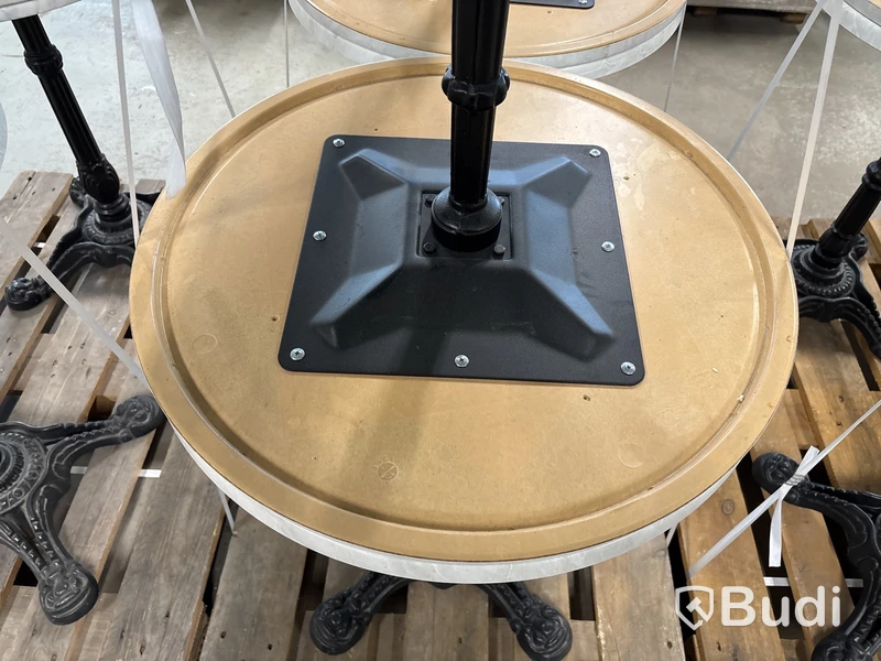 15 st. Cafébord med skiva i vit/grå komposit